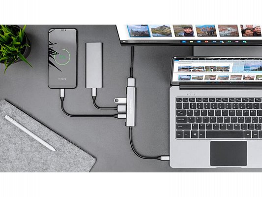 Adaptér KRUGER & MATZ (HUB) USB C na port HDMI / USB3.0 / USB2.0 / C
