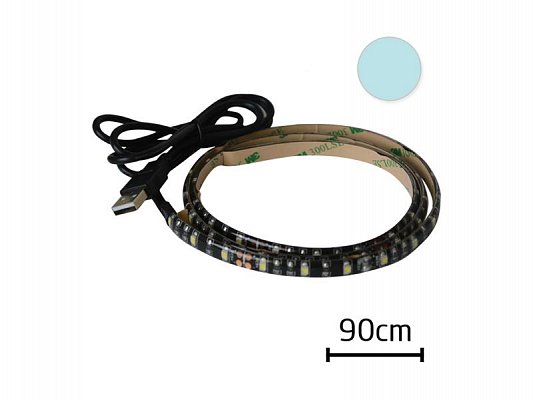 LED pásek s USB Geti GLS33C, 90 cm, studená bílá