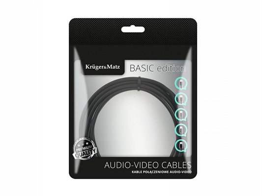 Kabel 1x JACK 3.5 mm konektor - 1x JACK 3.5 mm zdířka 1,8m KRUGER & MATZ