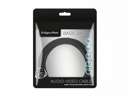 Kabel 1x JACK 3.5 mm konektor - 1x JACK 3.5 mm konektor 1,8m KRUGER & MATZ