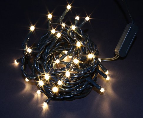Vánoční řetěz 50 LED, teplé bílé, délka 4m, vnitřní (V50W)