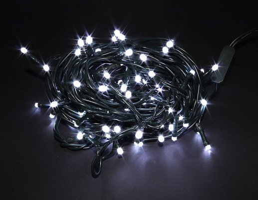 Vánoční řetěz 100 LED, bílé, délka 8m, vnitřní (V100W)