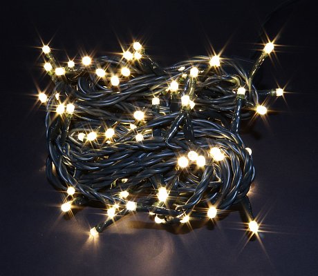 Vánoční řetěz 100 LED, teplé bílé, délka 8m, vnitřní (V100WW)