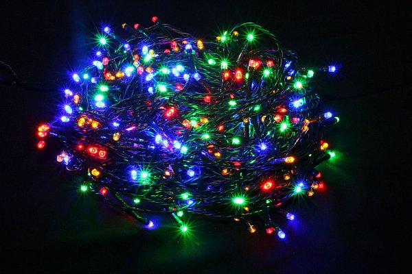 Vánoční řetěz 180 LED, 18m, barevné, venkovní (T180M)