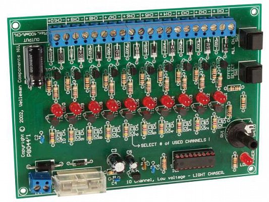 Stavebnice Velleman KV8044 - 10-kanálový světelný generátor (KV8044)