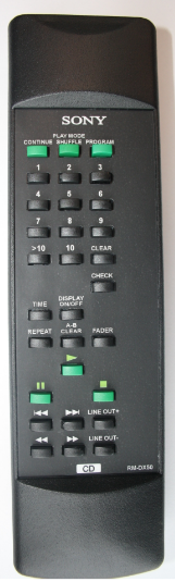 SONY RM-DX50 náhradní dálkový ovladač se stejným popisem
