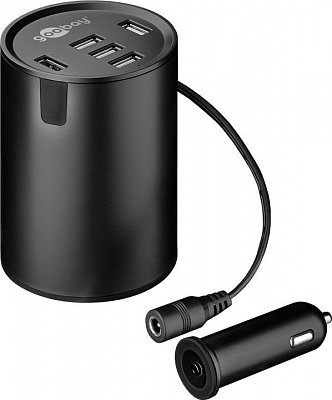 Napájecí adaptér do autozásuvky USB POWERADAPTOR, 5xUSB, 10A