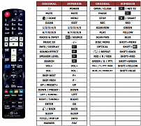 LG AKB72976003, AKB72976023 náhradní dálkový ovladač jiného vzhledu