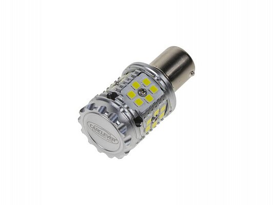 LED autožárovka BA15s bílá, CAN-BUS, 12-24V, 30LED/3030SMD