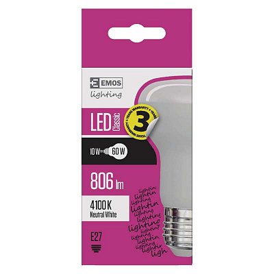 LED žárovka E27 10W 4100K bílá reflektorová R63 (ZQ7141)