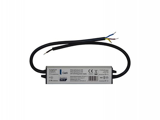 Zdroj spínaný pro LED 12V/ 12W Geti LPV-12