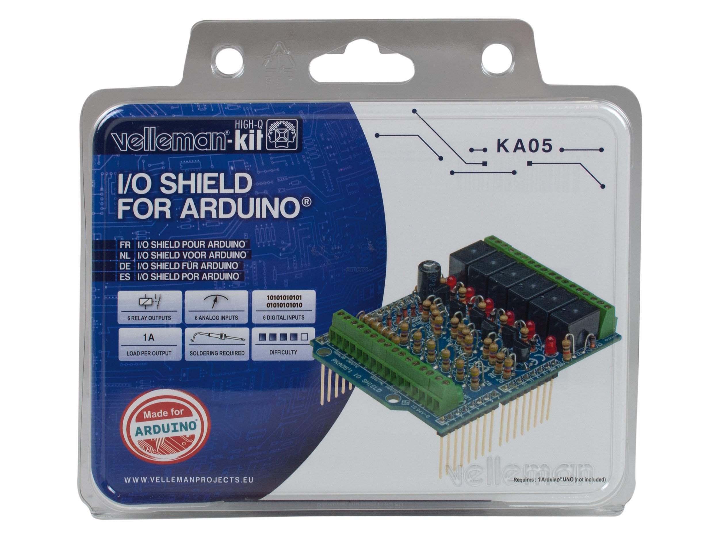 Stavebnice - I/O shield ARDUINO KA05 (KA05)