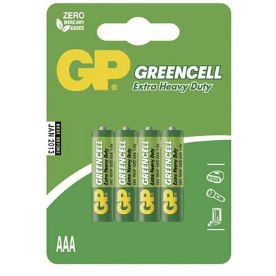 Baterie GP Greencell R03 (AAA), 4 ks v blistru