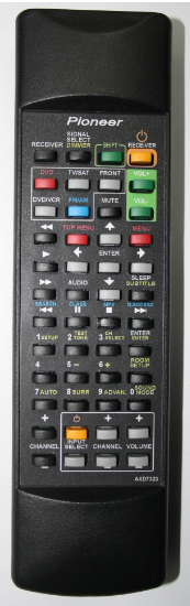 Pioneer AXD7323 náhradní dálkový ovladač se stejným popisem