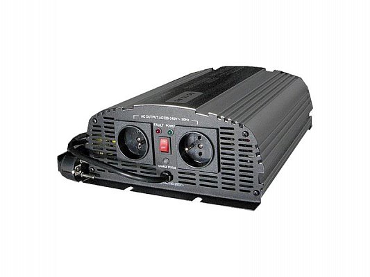 Měnič napětí CARSPA CPS1000 12V/230V 1000W čistá sinusovka+ UPS+ nabíječka