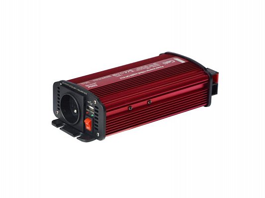 Měnič napětí Geti GPI 612 12V/230V 600W USB