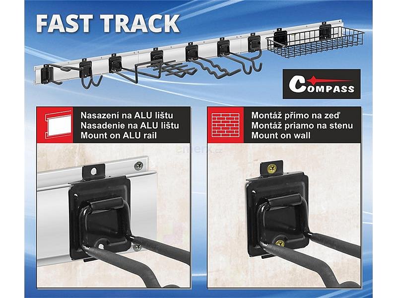 Závěsný systém FAST TRACK Double hook 2x26cm COMPASS