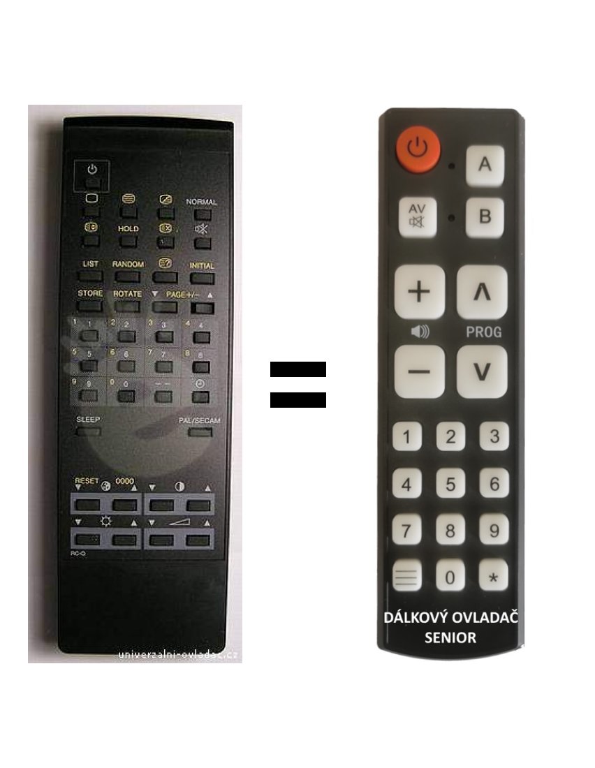 Orion Otake RC-Q LP replacement remote control for seniors.
