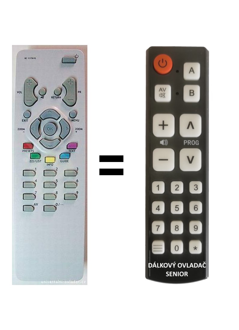 Thomson RC111TA1G replacement remote control for seniors