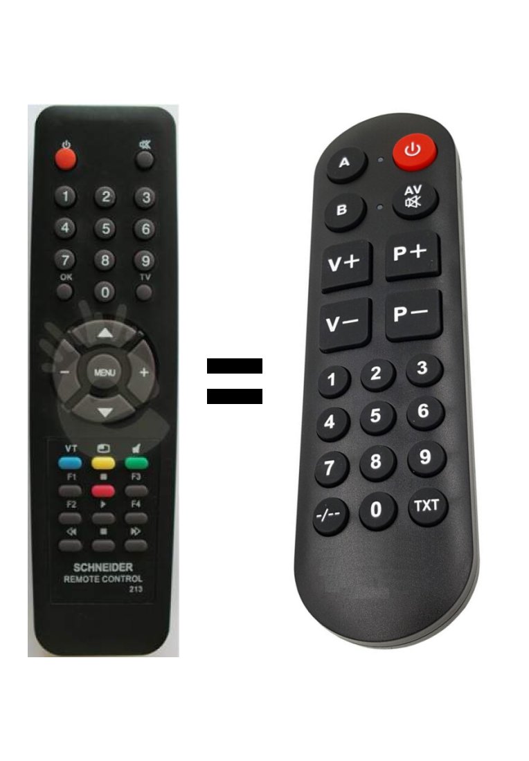 Schneider RC213 replacement remote control for seniors.