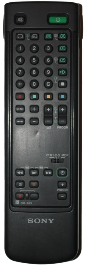 SONY RM833, RM837 náhradní dálkový ovladač jiného vzhledu.