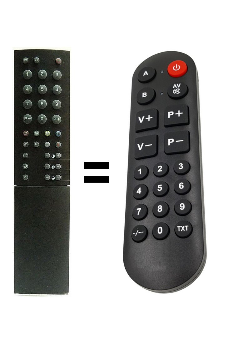 Loewe FB10, FB100, FB20IR, FB300 replacement remote control for seniors