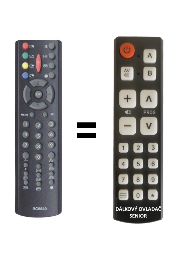 OVP RC5840 replacement remote control for seniors.