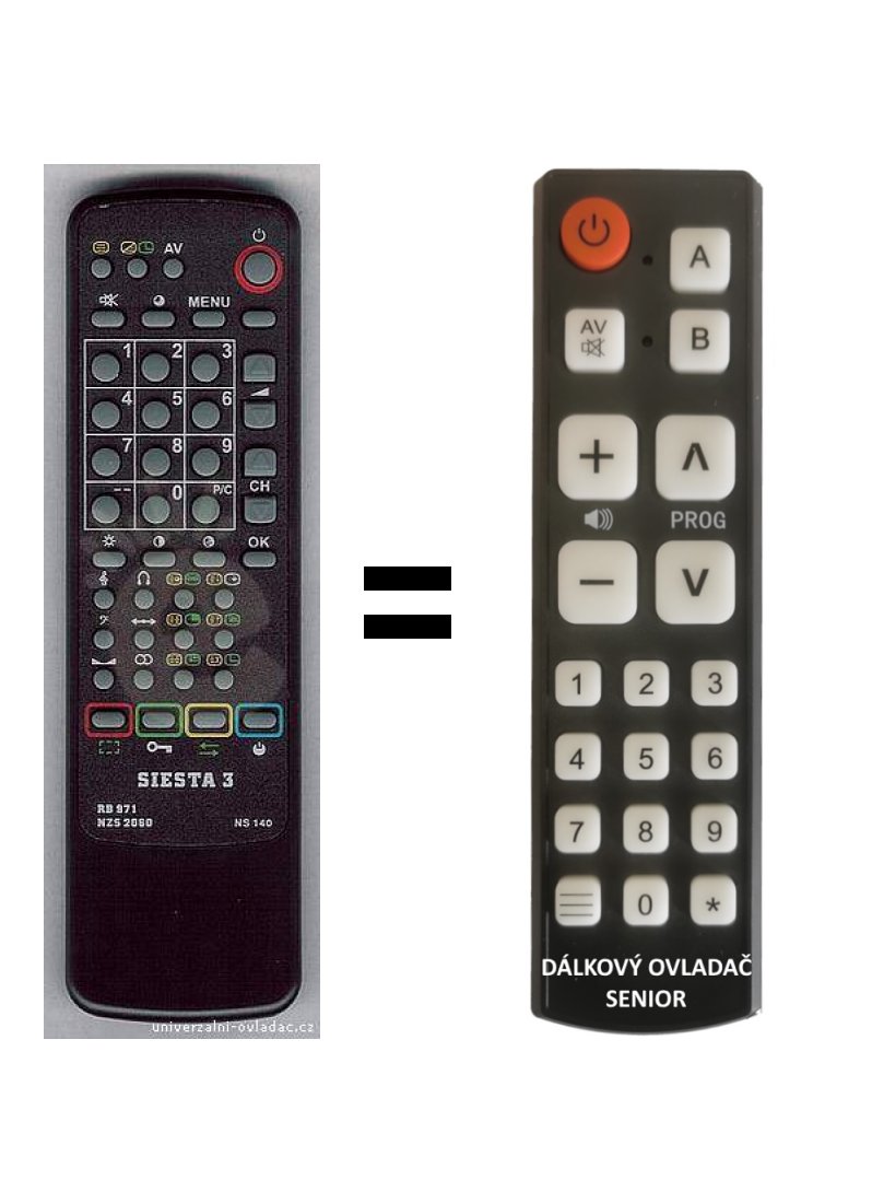 Beko CTV69, CTV79, TV77, B1332 replacement remote control for seniors
