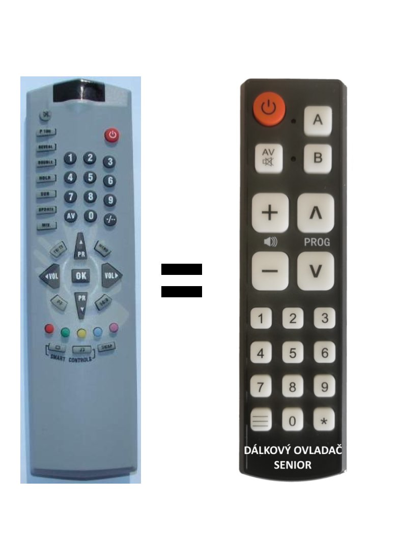 Sencor replacement remote control for seniors.