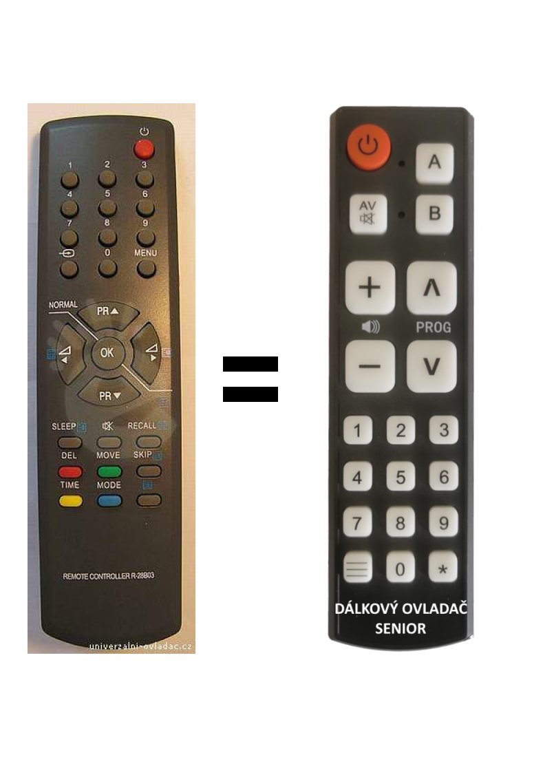 Daewoo R-28B03 R28B03 replacement remote control for seniors