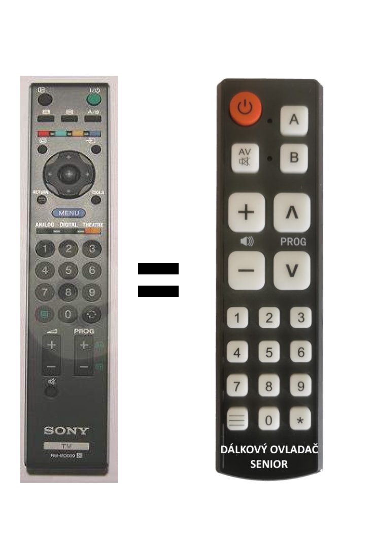 Sony RM-ED009 replacement remote control for seniors