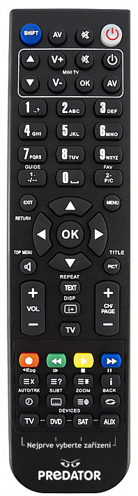 Toshiba 2104XH náhradní dálkový ovladač jiného vzhledu.
