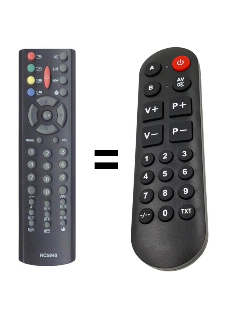 OVP CTV2291RF dvb-t replacement remote control for seniors