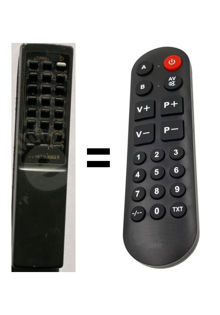 Mitsubishi 290P015A3 replacement remote control for seniors.