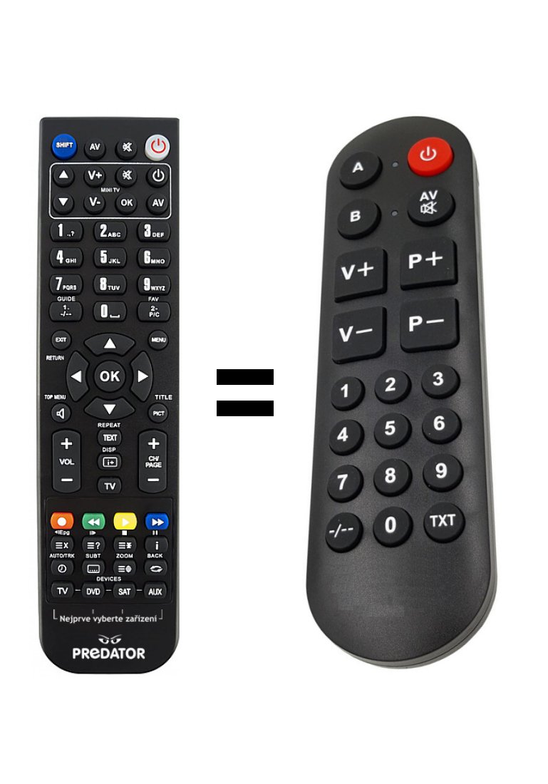 Mitsubishi CT14MS1EEM replacement remote control for seniors.