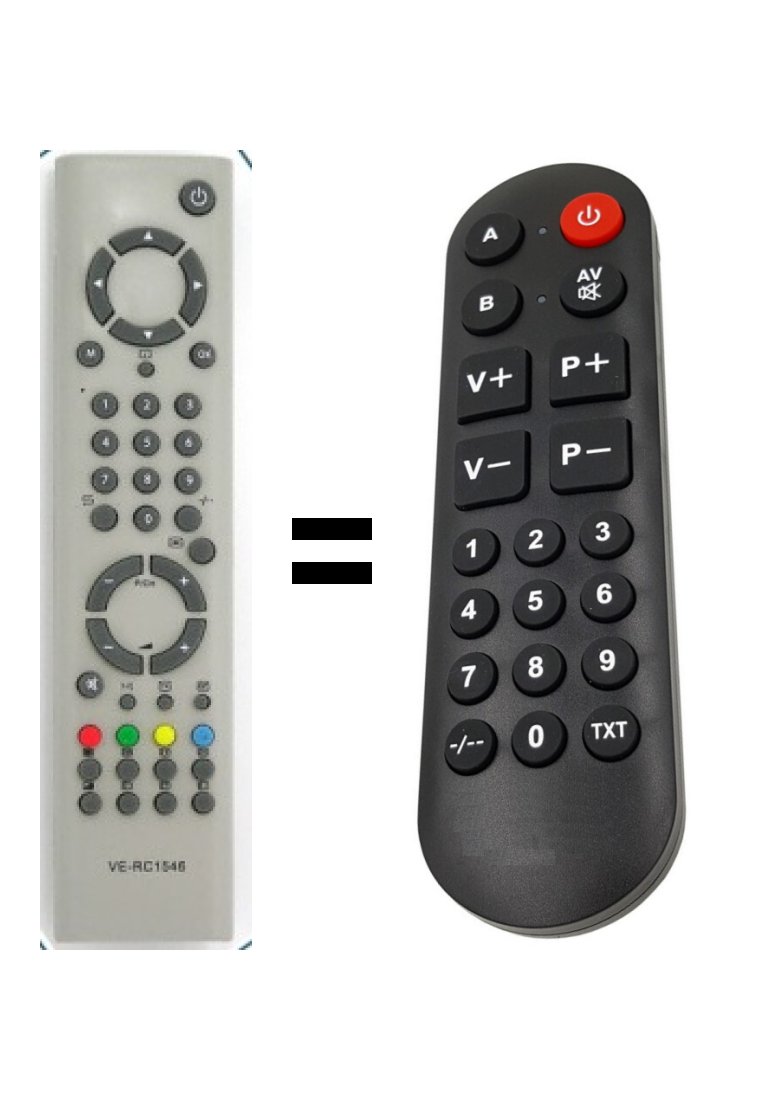 Hyundai RC1602 RC1602 = RC1546 replacement remote control for seniors for 11.2 € TV HYUNDAI