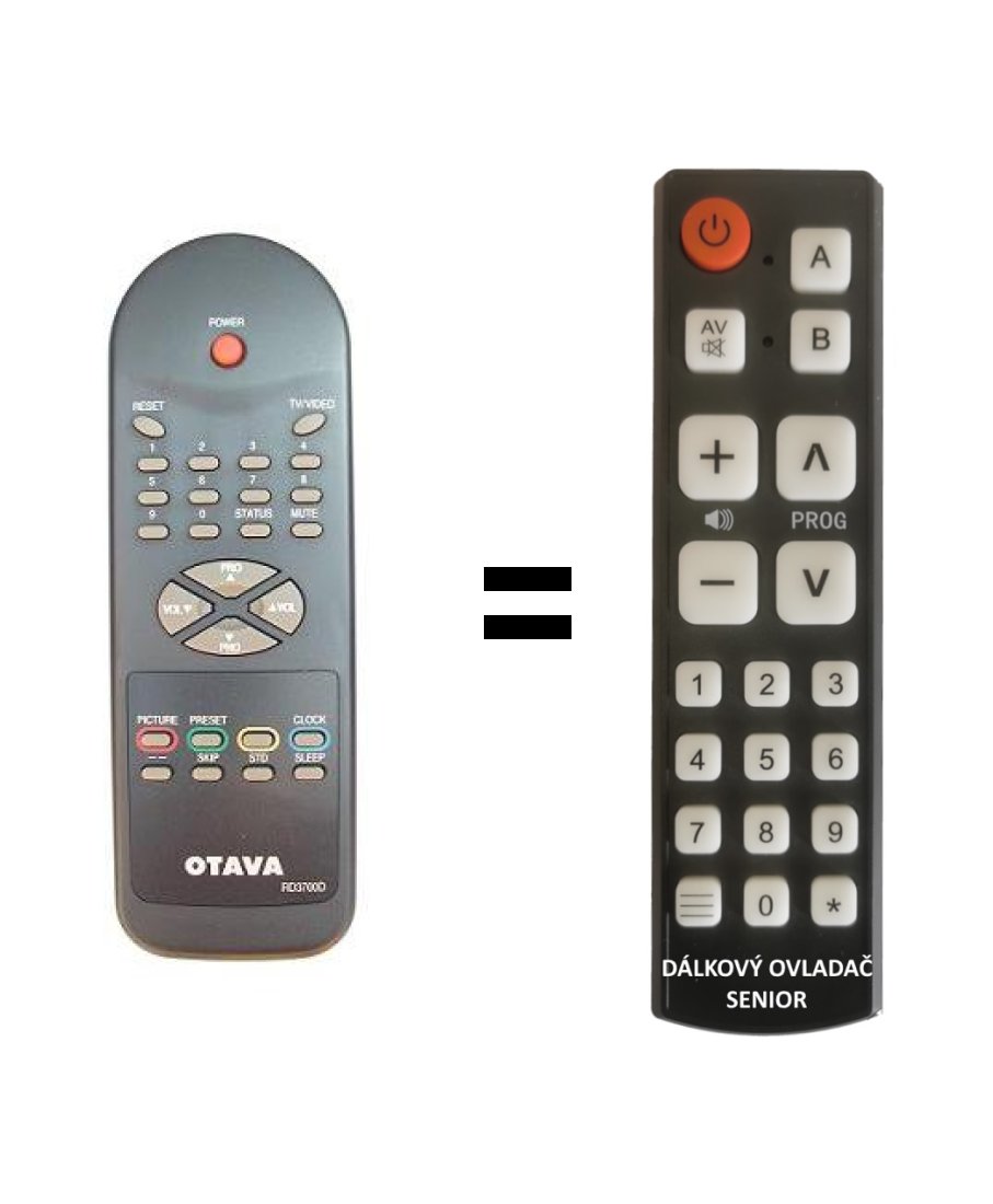 Otava RD3700D replacement remote control for seniors