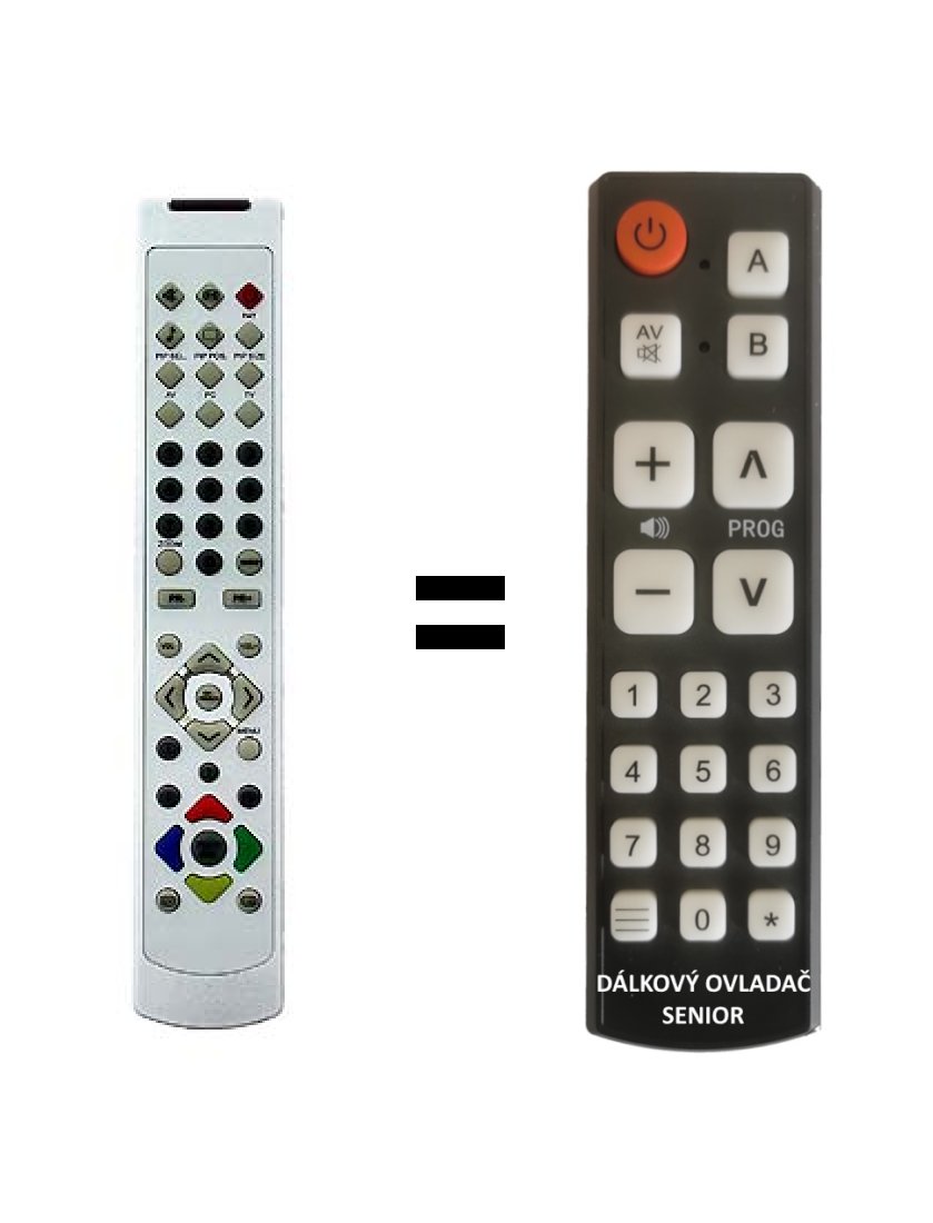 ECG 42PL02, 30LC02, 42PHD62, 42PL02, 26LC02, replacement remote control for seniors.