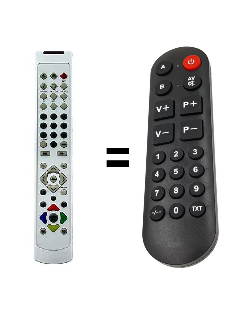 ECG 42PL02, 30LC02, 42PHD62, 42PL02, 26LC02, replacement remote control for seniors.