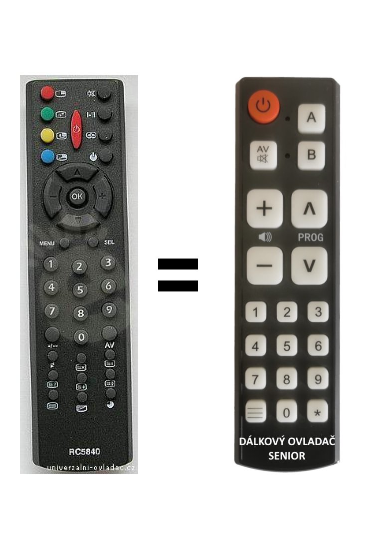 OVP CTV2180 replacement remote control for seniors