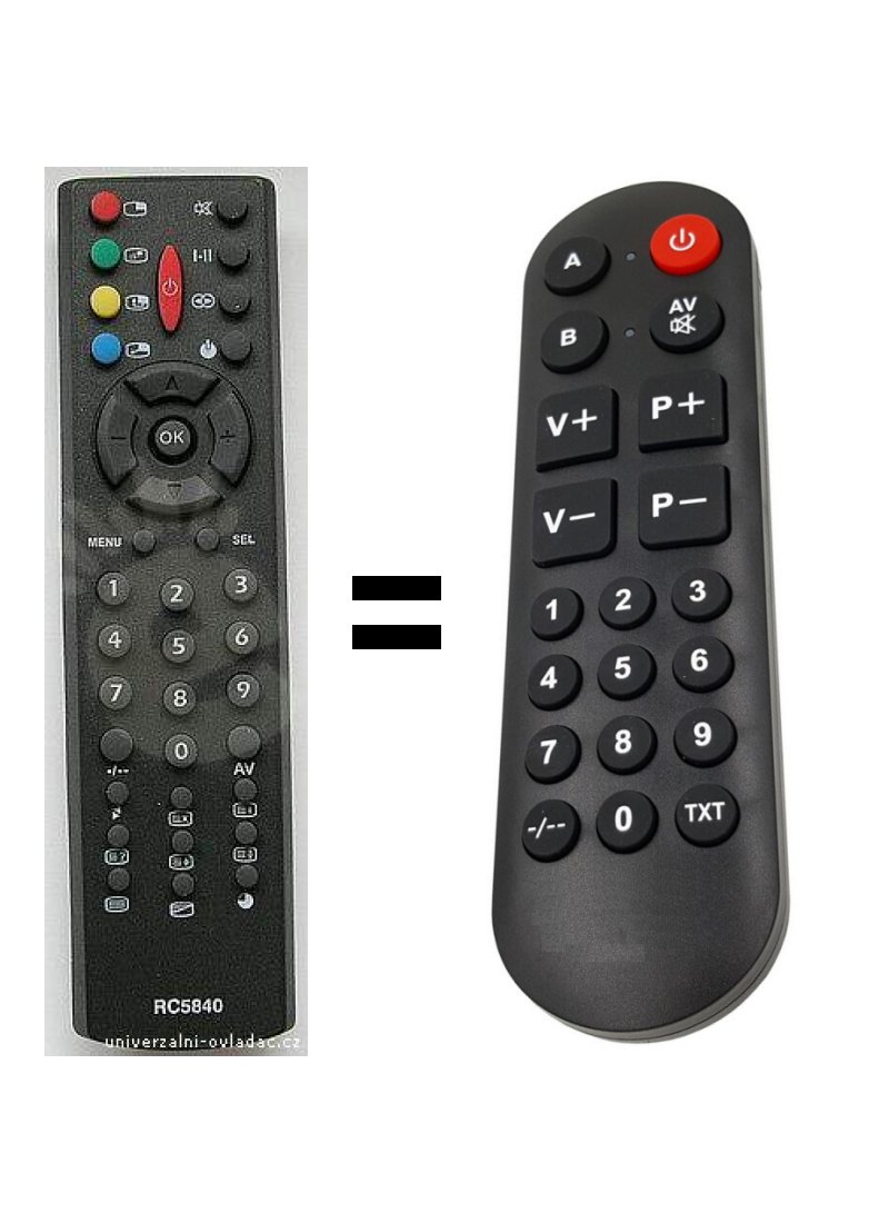 OVP CTV2180 replacement remote control for seniors