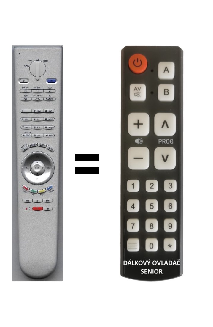 Loewe RC3 RC4 replacement remote control for seniors for TV.