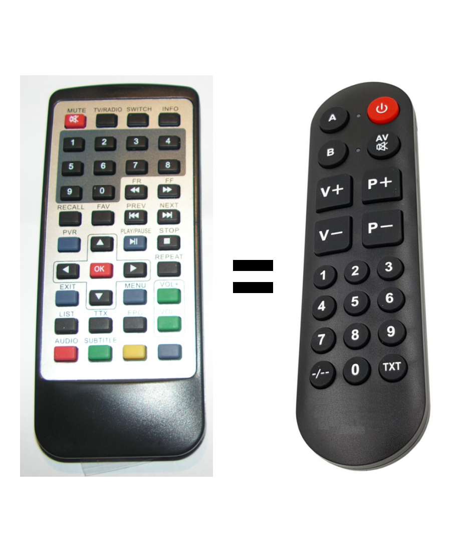 Evolve LCD TV 8 to 10.1 replacement remote control for seniors