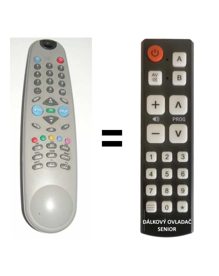 Tesla Beko S10187F replacement remote control for seniors.