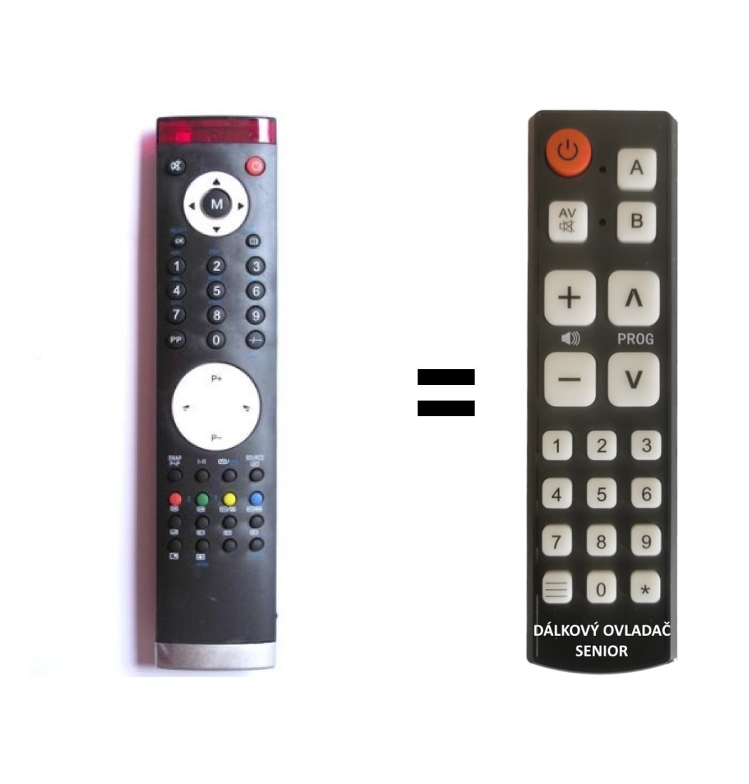 Sanyo CE37LD81-B CE37LD81A-C CZ replacement remote control for seniors.