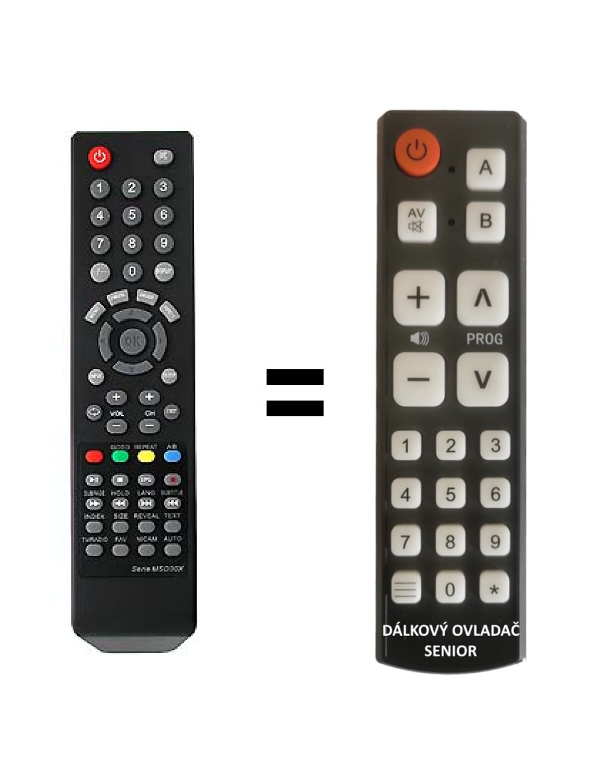 ECG 32LED506PVR replacement remote control for seniors.