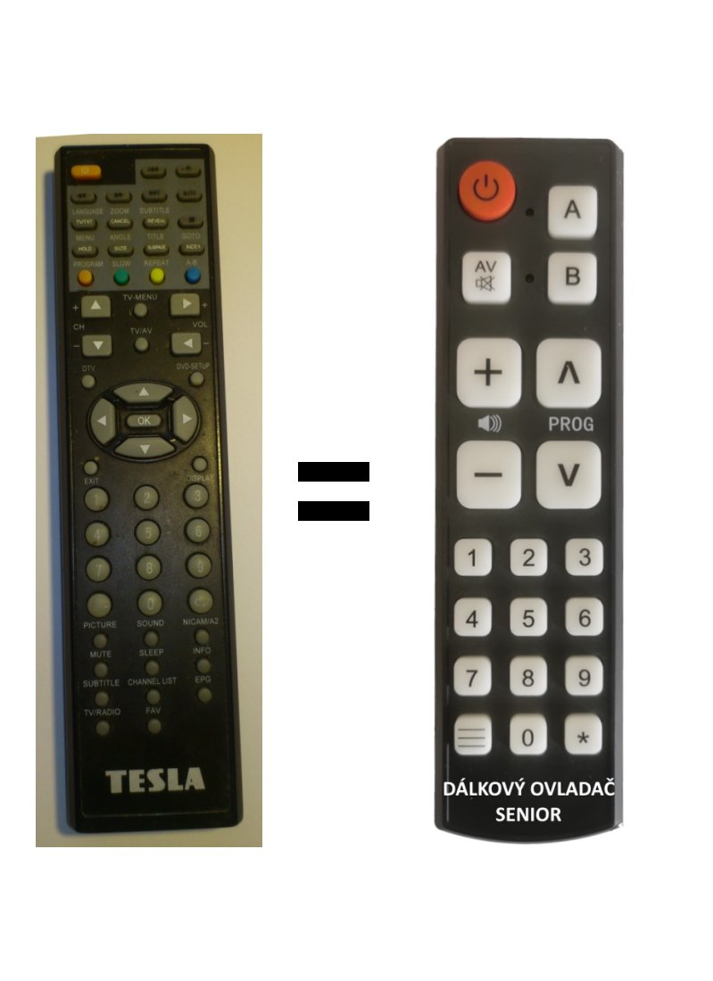 Tesla L2203DD replacement remote control for seniors.