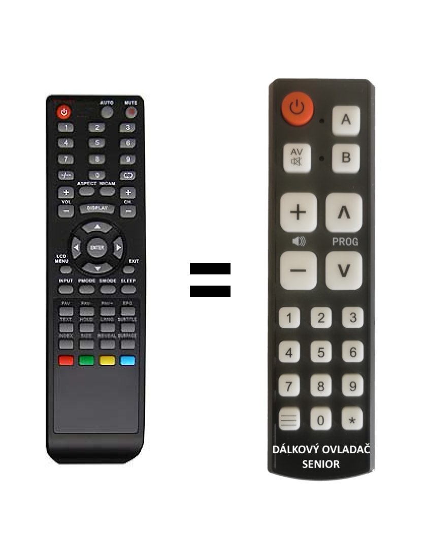 ECG 19LHD62DVB-T, 22LHD63DVB-T, 32LHD74DVB-T, 19LHD62DVBT, 22LHD63DVBT, 32LHD74DVBT, replacement remote control for seniors
