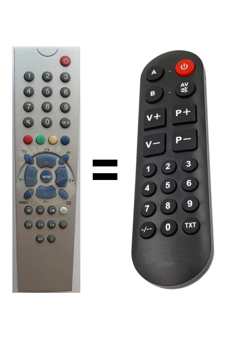 Mascom TM3602 replacement remote control for seniors.