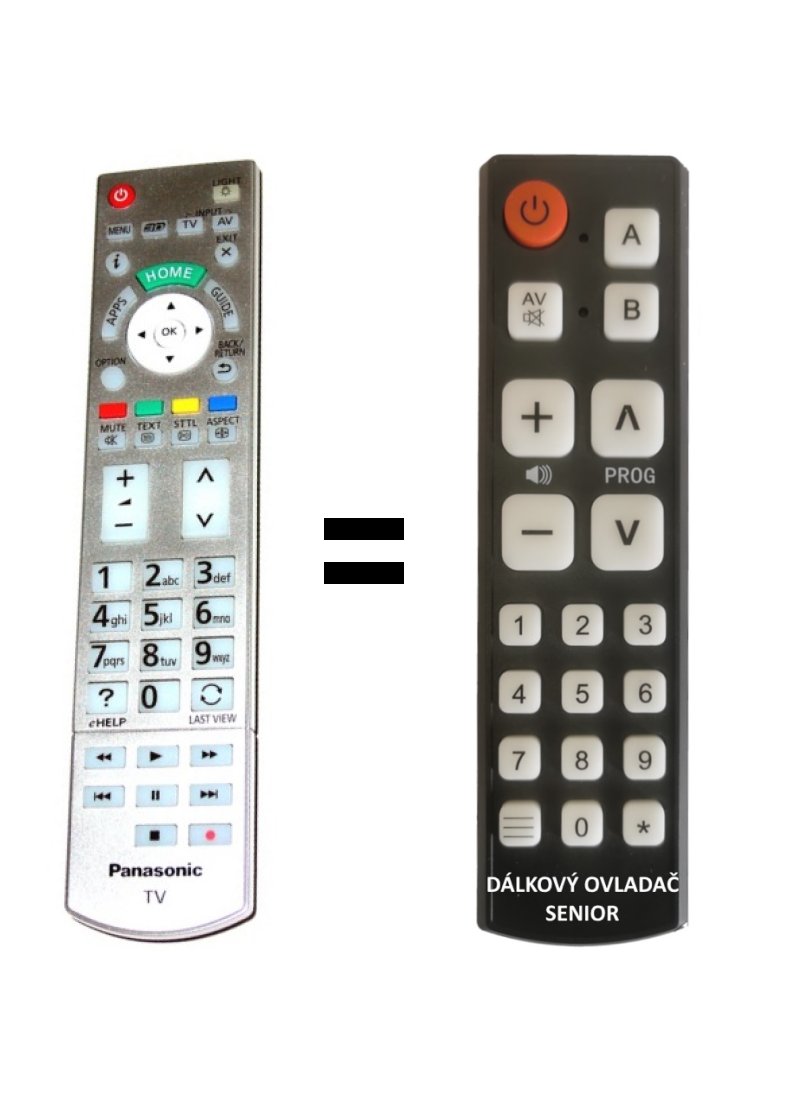 Panasonic N2QAYB000842 replacement remote control for seniors